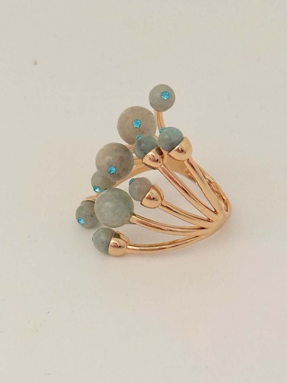 Open Cage Jade Statement Ring